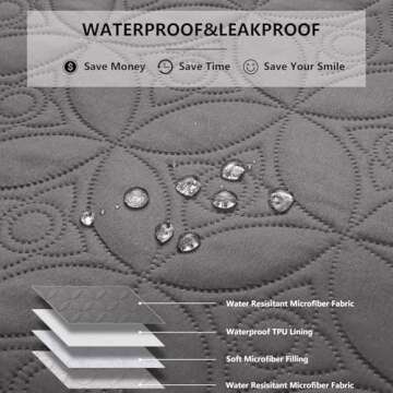 Tuffeel Waterproof Dog Blanket, 52x82 inches Pet Couch Covers for Sofa, Bed Furniture Protector from...