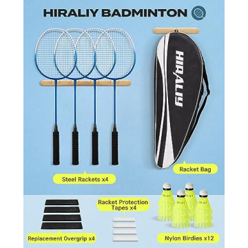 HIRALIY Badminton Racket Set - Fun for All Ages