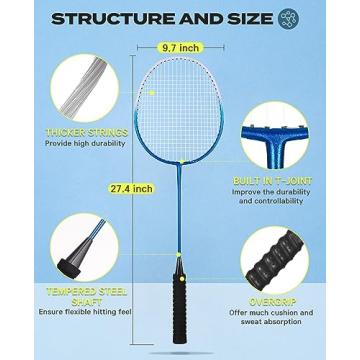 HIRALIY Badminton Racket Set - Fun for All Ages