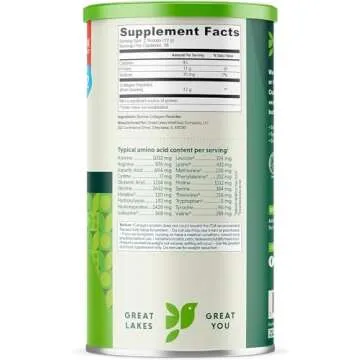 Great Lakes Gelatin, Certified Paleo Friendly, Keto Certified, Collagen Hydrolysate, Peptides, Pasture-Raised Grass-Fed, 16 oz