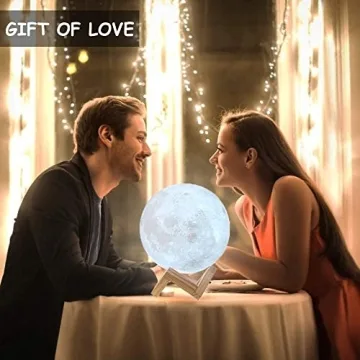 Moon Lamp with Text for Kids and Adults - 16 Colors Adjustable