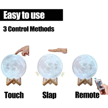 Moon Lamp with Text for Kids and Adults - 16 Colors Adjustable