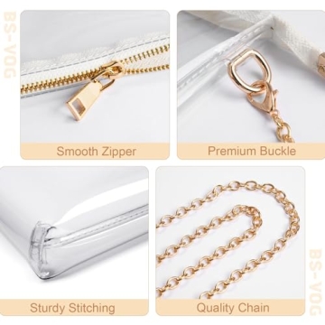 BS-VOG Clear Purse for Women Stadium Approved Stylish