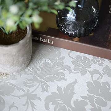 ARTABLE Lace Table Cloths Oval Fall Antique Flower Decor Macrame Tablecloth for Outdoor Farmhouse Rustic Kitchen Party Birthday Picnic (Light Brown, 60 x 120 Inch Oval)