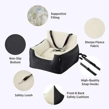 Lesure Small Dog Car Seat - Waterproof & Stylish Travel Booster