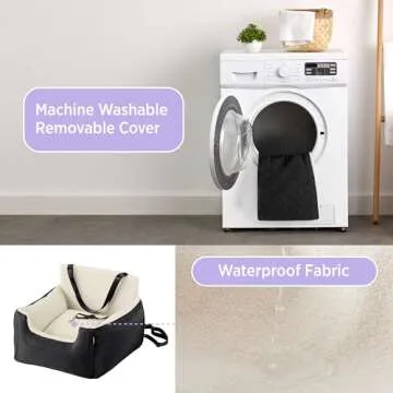 Lesure Small Dog Car Seat - Waterproof & Stylish Travel Booster