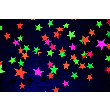 Midnight Glo Neon Star Garland for Glow Parties 78ft