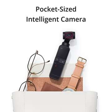 DJI Pocket 2 Creator Combo - 3 Axis Gimbal Stabilizer with 4K Camera, 1/1.7” CMOS, 64MP Photo, Pocket-Sized, ActiveTrack 3.0, Glamour Effects (Renewed)