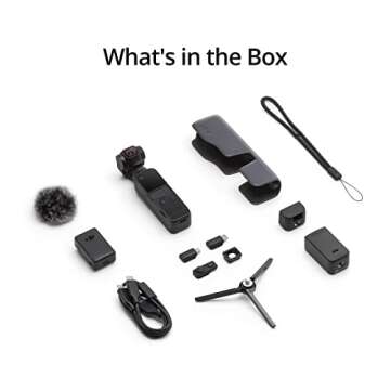 DJI Pocket 2 Creator Combo - 3 Axis Gimbal Stabilizer with 4K Camera, 1/1.7” CMOS, 64MP Photo, Pocket-Sized, ActiveTrack 3.0, Glamour Effects (Renewed)