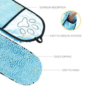 UTFDXU Microfiber Dog Towel for Small Dogs 9x23