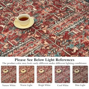 Valenrug Washable 8x10 Rug - Stylish & Easy Care