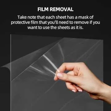 (10 Pack) PET Sheet Panels - 16" x 20" x 0.04" Clear Acrylic Sheet-Quality Shatterproof, Lightweight, and Affordable Glass Alternative Perfect for Poster Frames, Counter Barriers, and Pet Barriers