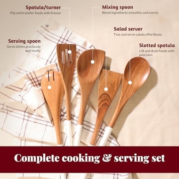 Folkulture Wooden Spoon Set - Eco-Friendly Kitchen Utensils