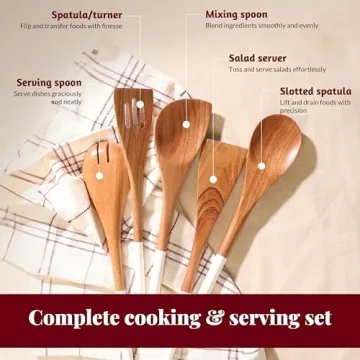 Folkulture Wooden Spoon Set - Eco-Friendly Kitchen Utensils