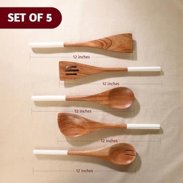 Folkulture Wooden Spoon Set - Eco-Friendly Kitchen Utensils