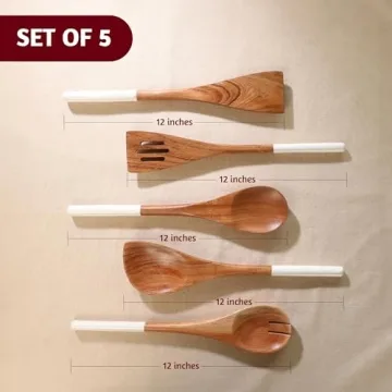Folkulture Wooden Spoon Set - Eco-Friendly Kitchen Utensils