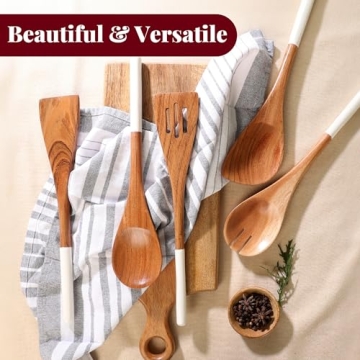 Folkulture Wooden Spoon Set - Eco-Friendly Kitchen Utensils