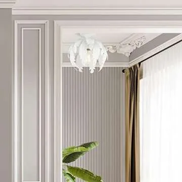 Livex Lighting Acanthus 1 Light Antique White Semi-Flush, 12.63 x 12.63 x 11.5