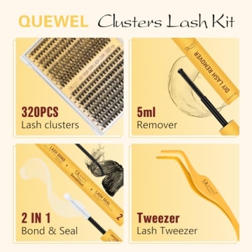 QUEWEL Lash Extension Kit - 320 Pcs of 30D+40D Lashes