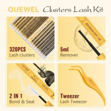 QUEWEL Lash Extension Kit - 320 Pcs of 30D+40D Lashes