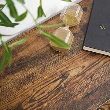 SHOCOKO Rustic Console Table for Living Room, 39 Inch Industrial Sofa Table with Shelves, Wood and Metal Entryway Table with Storage