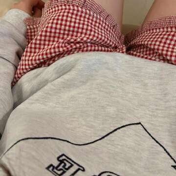 Plaid Shorts for Women Y2K Ruffle Hem High Waist Elastic Pajama Shorts Lounge Gingham Boxer Pj Bottom Going Out Shorts (B Red, M)