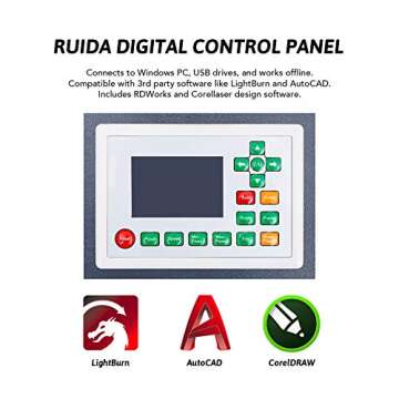 OMTech 50W CO2 Laser Engraver with 12x20in Work Area