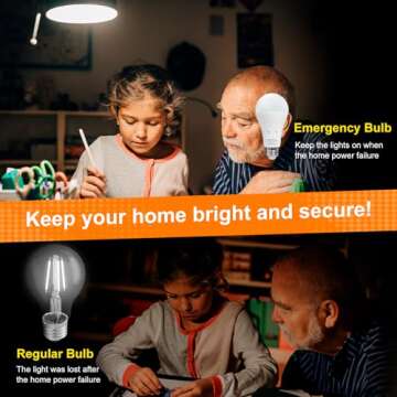 JackonLux Rechargeable Emergency LED Bulb Multi-Function Battery Backup Light for Power Outage Camping Outdoor Activity Hurricane 9W 800LM 60W Equivalent Daylight 5000K E26 120 Volt 2 Pack