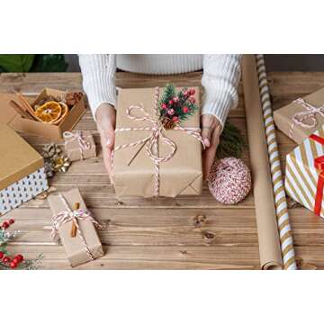 KLEWEE 10 PCS Christmas Berry Picks Glitter Christmas Picks and Sprays Artificial Pine Branches with Red Berry Stems Pine Cones Christmas Greenery for Crafts, Holiday Décor, Wreaths Xmas Decorations