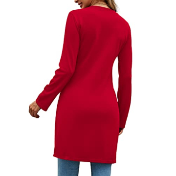 Stylish Zip-Up Long Sleeve Tunic Blouse for Women