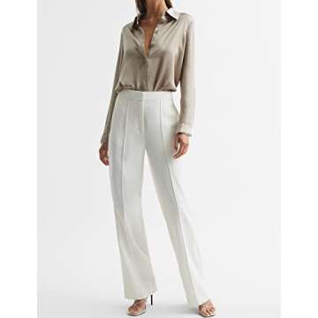 Houmous Satin Silk Button Down Shirt for Elegant Style