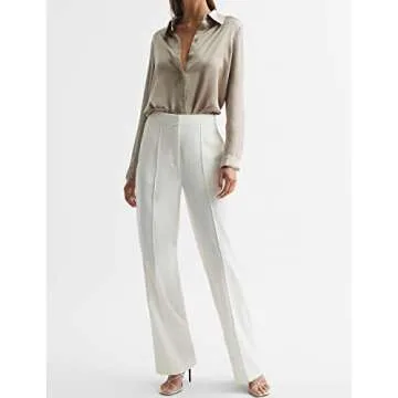 Houmous Satin Silk Button Down Shirt for Elegant Style