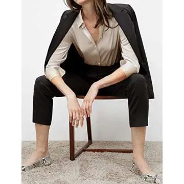 Houmous Satin Silk Button Down Shirt for Elegant Style