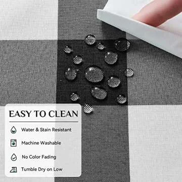 Softalker Gingham Checkered Tablecloth - Waterproof and Stain-Resistant
