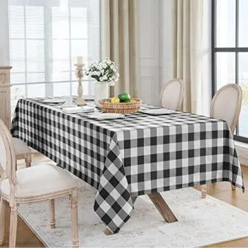 Softalker Gingham Checkered Tablecloth - Waterproof and Stain-Resistant