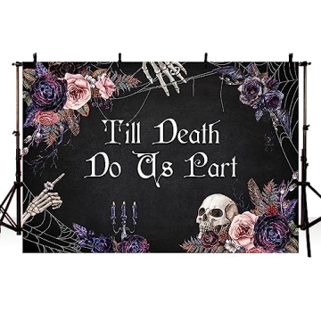 Halloween Till Death Do Us Part Backdrop for Weddings