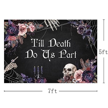 Halloween Till Death Do Us Part Backdrop for Weddings