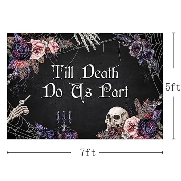 Halloween Till Death Do Us Part Backdrop for Weddings