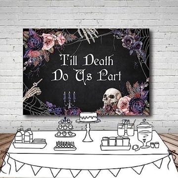 Halloween Till Death Do Us Part Backdrop for Weddings