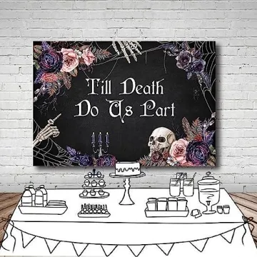 Halloween Till Death Do Us Part Backdrop for Weddings