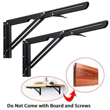 Sturdy Folding Shelf Brackets for Versatile Home Use