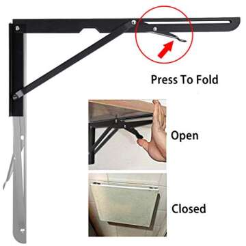 Sturdy Folding Shelf Brackets for Versatile Home Use