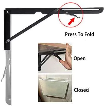 Sturdy Folding Shelf Brackets for Versatile Home Use