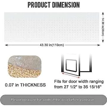 Uross Carpet Protector for Pets - Cat Carpet Protector for Doorway, Anti Scratch Under Door Cat Scratch Protector Mat, Easy to Cut Plastic Carpet Scratch Stopper, Cat Scratch Guard Carpet 3.6FT