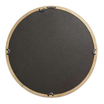 Stratton Home Decor Maddie Round Wood Mirror | Handcrafted Light Natural Wood Mirror for Bathrooms or Any Room | Easy to Hang Classic Wood Frame Mirror to Match All Decor Styles | 20”x2.25”x20”
