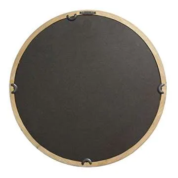 Stratton Home Decor Maddie Round Wood Mirror | Handcrafted Light Natural Wood Mirror for Bathrooms or Any Room | Easy to Hang Classic Wood Frame Mirror to Match All Decor Styles | 20”x2.25”x20”