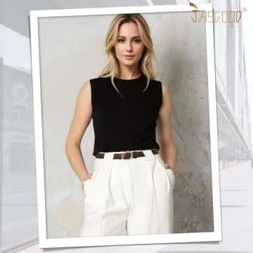 JASGOOD Stylish Leather Belt for Women with Unique Buckle