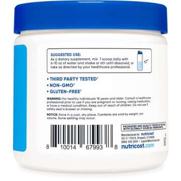 Nutricost Potassium BHB Salts, Exogenous Ketone Supplement, 6.4g Beta-Hydroxybutyrate Per Serving, 250 Grams