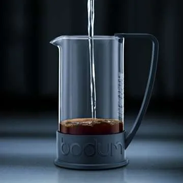 Bodum 51oz Brazil French Press Coffee Maker, High-Heat Borosilicate Glass, Black - Made in Portugal