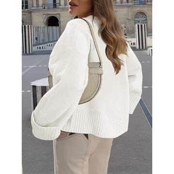 Prinbara Women's Oversized Sweater Cozy Winter Essential